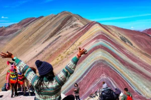 Rainbow Mountain Cusco sunrise view from base camp